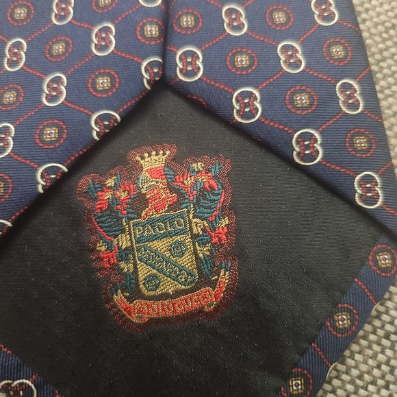 Paolo By Paolo Gucci Dress Suit Necktie Horsebit Link 100% Silk Made In … - Picture 5 of 6